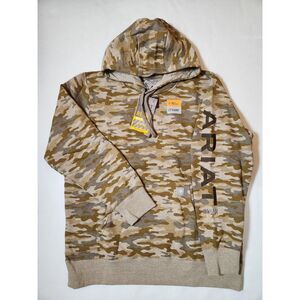 Ariat Rebar Graphic Printed Hood Women’s XL Oatmeal Camo Hoodie